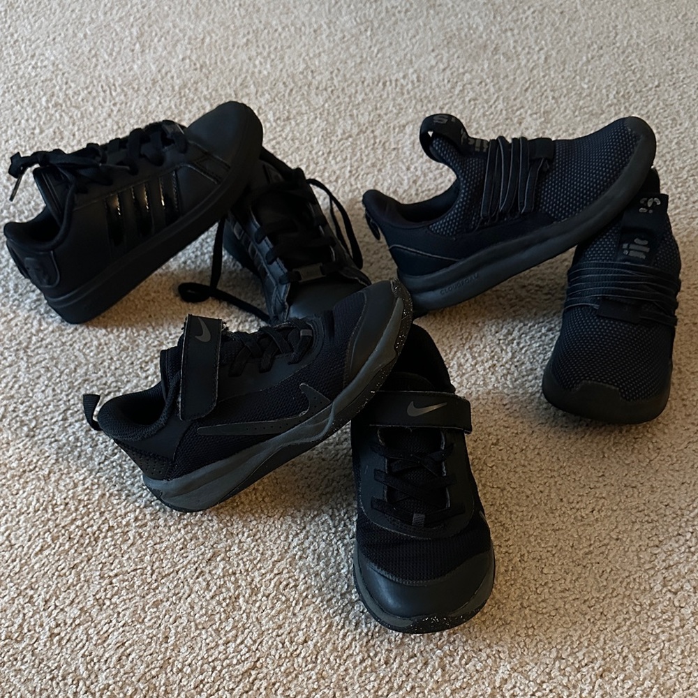 adidas Kids Black Sneakers